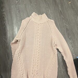 lululemon athletica Light Pink Cowl Neck Sweater